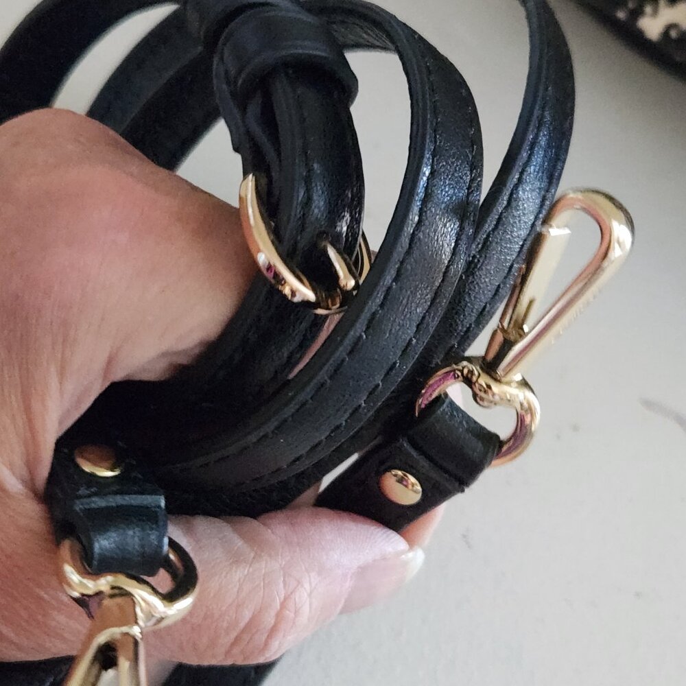 Like New Coach Minetta Black & Python Leather Sho… - image 13